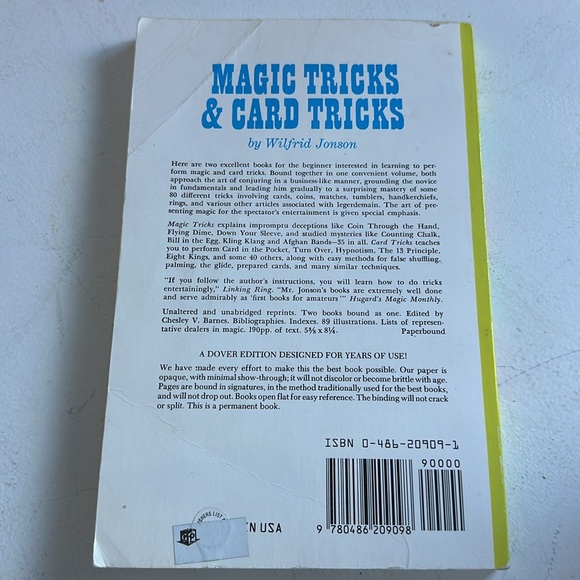 Magic tricks and card tricks vintage 1954 book - Picture 2 of 8